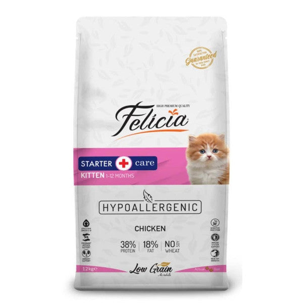 Felicia Low Grain 12 Kg Kitten Hypoallergenic Cat Food With Baby Chicken