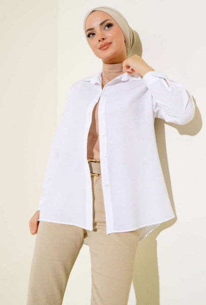 Short Front Classic Shirt White