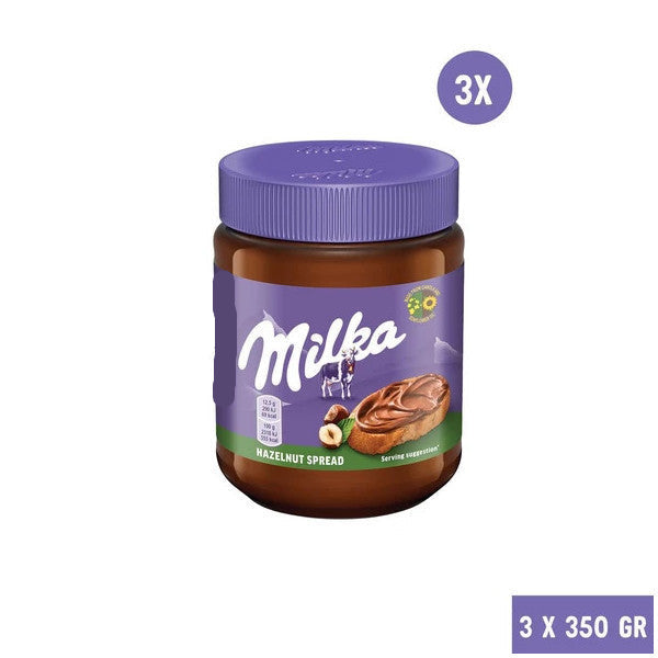 Milka Spreadable Cocoa Hazelnut Paste 350 Gr - 3 Pieces