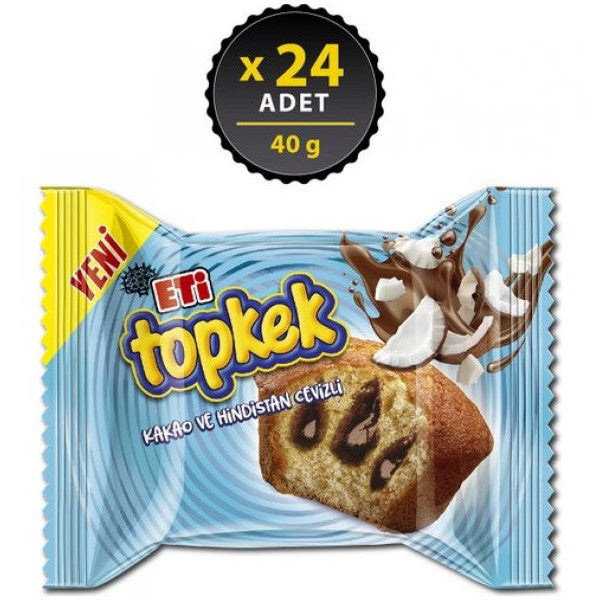 Eti Topkek With Cocoa And Coconut 40 Gx 24 Pieces