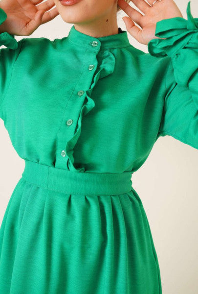 Elastik bel kuşaklı elbise Benetton