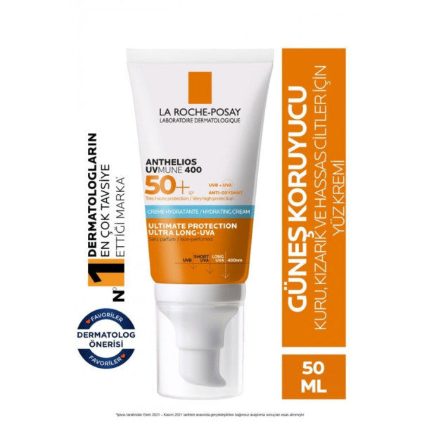 La Roche Posay Anthelios Uvmune Spf+50 High Protection Facial Sun Cream For Sensitive Skin