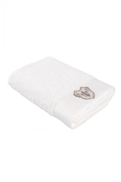 Ecocotton Ayliz Bath Towel 100 Organic Cotton Embroidered Cream 80X150 Cm