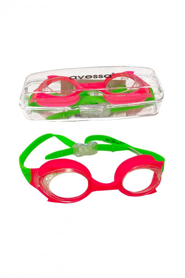 Avessa Kids Swimming Goggles Pink-Green Gs28-2