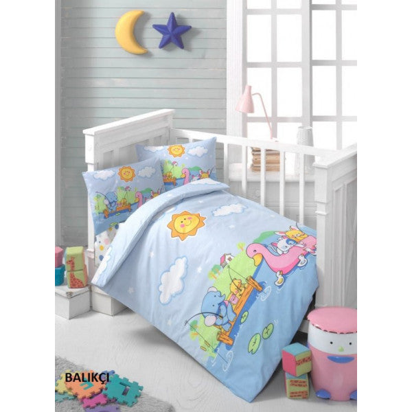 Komfort Home Baby Duvet Cover Set 100% Cotton (Berinay)