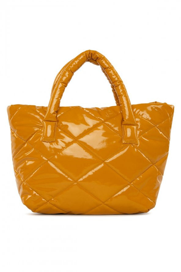 Bagmori Yellow Quilted Inflatable Bag