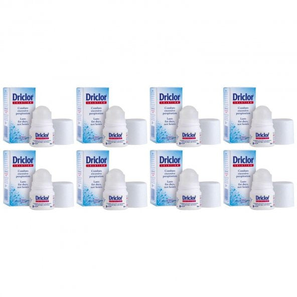 Driclor Antiperspirant Roll On 20 Ml 8 Pcs Pack