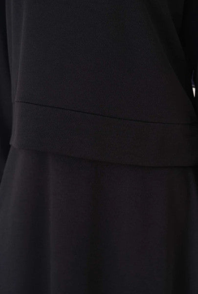 Stone Embellished Skirt And Tunic Black Double Set