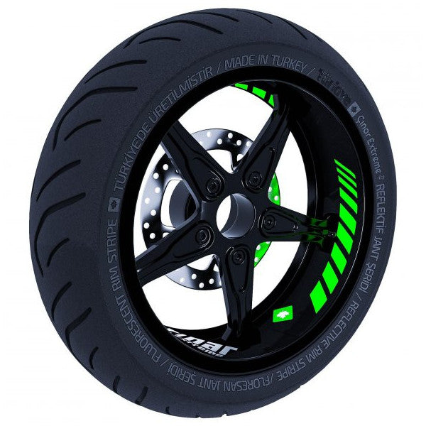 Gp Racing Fluorescent Green Inner Rim Strip Sticker Çınar Extreme