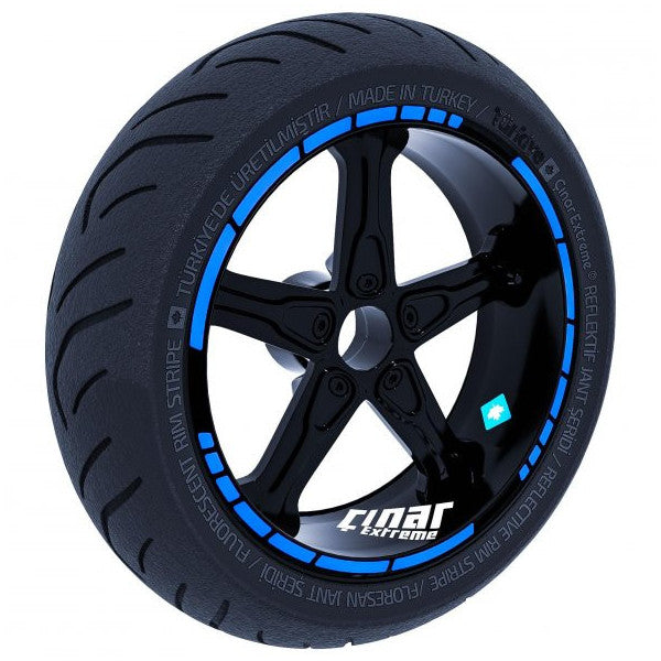 Moto GP Style Azur Blue Rim Stripe Sticker Çınar Extreme