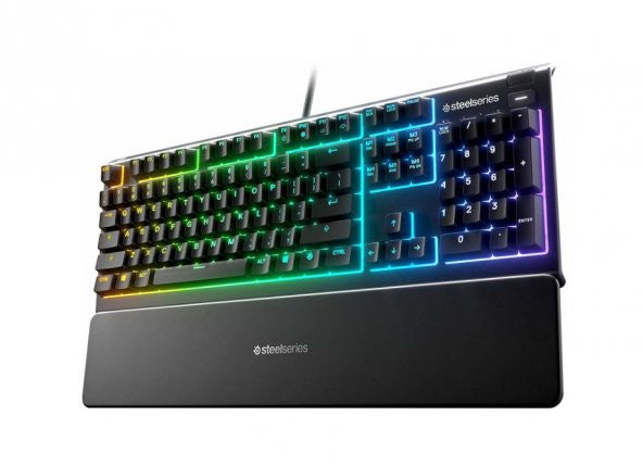 SteelSeries Apex 3 Wired IP32 Waterproof RGB Backlit Gaming Turkish Keyboard