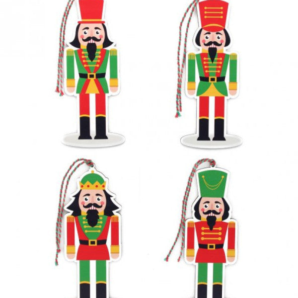 4 Pieces 15Cm Wooden Tin Soldier Christmas Tree Ornament Mod.2