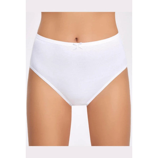 White Bato Panties With Bow And Piping