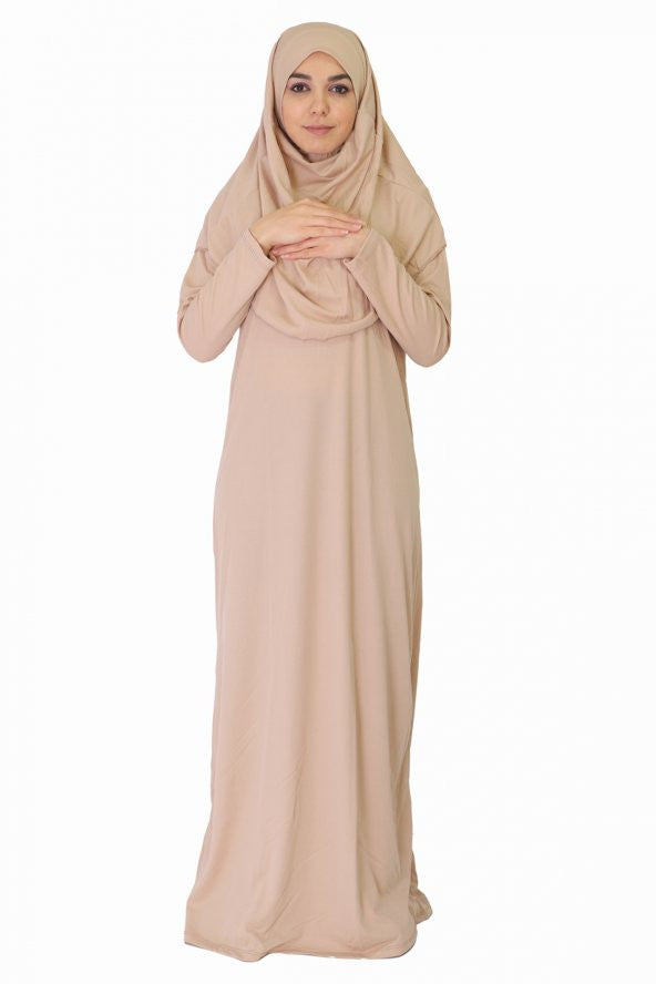 Cream Non-Zipper Prayer Dress