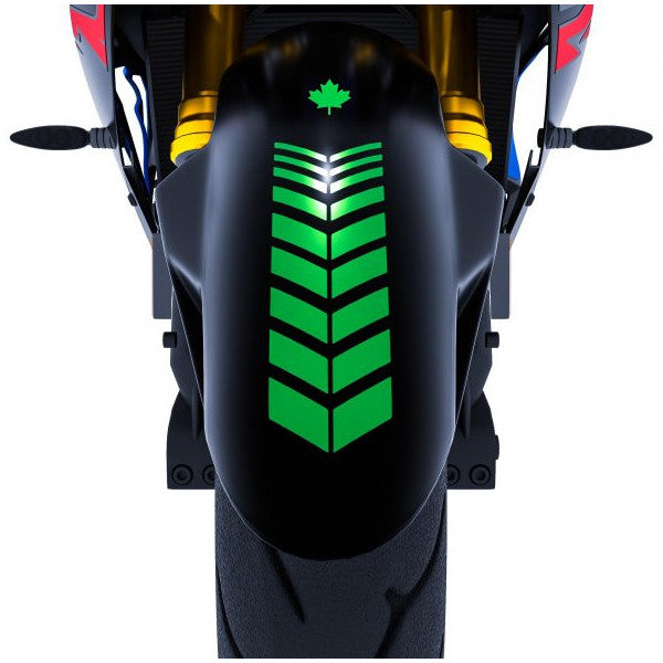 2 Pieces Sport Motorcycle Fender Forest Green Helmet Sticker Çınar Extreme