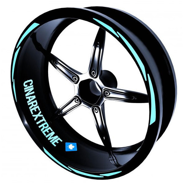 3 Piece Design Mint Green Rim Stripe Sticker Çınar Extreme