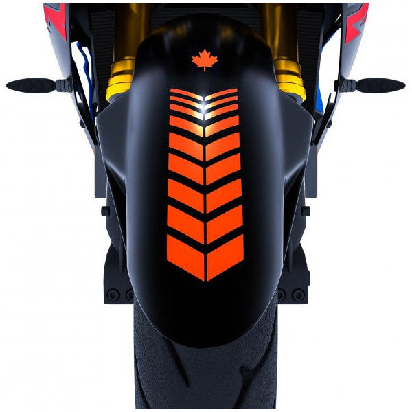 2 Pieces Sport Motorcycle Fender Flame Orange Helmet Sticker Çınar Extreme