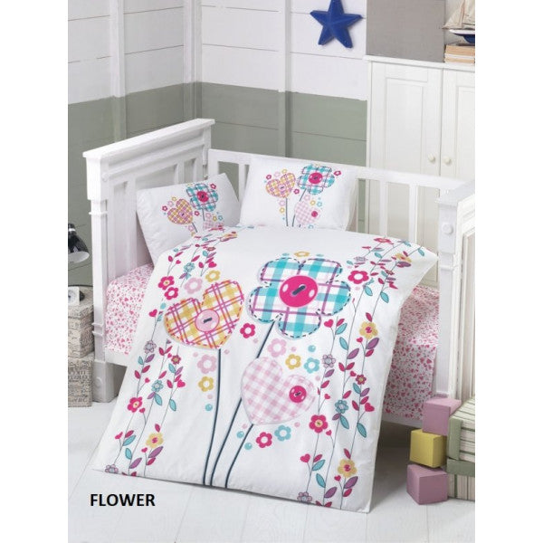 Komfort Home Baby Duvet Cover Set 100% Cotton (Berinay)