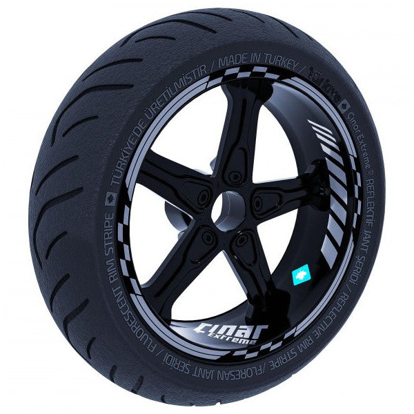 Stone Gray Moto GP Inner Outer Rim Strip Team Sticker Çınar Extreme