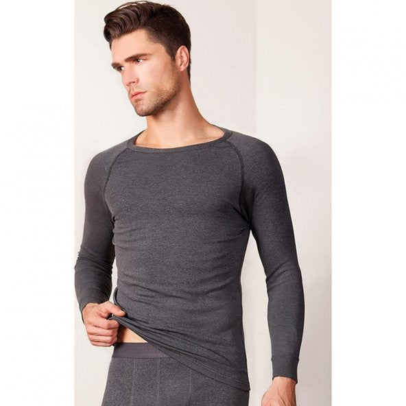 Berrak Men's Interlock Fabric Long Sleeve Undershirt 748