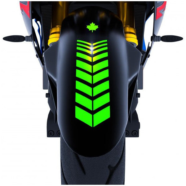 2 Pieces Sport Motorcycle Fender Fluorescent Green Helmet Sticker Çınar Extreme