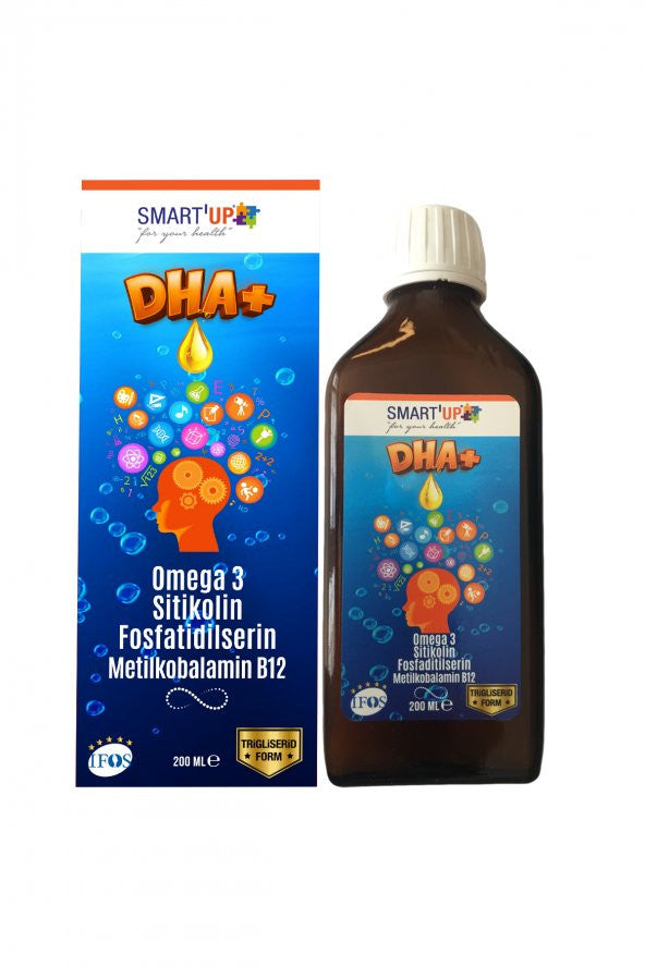 Smart Up Fish Oil B12 Containing Citicoline Dha Omega 3 And Phosphatidylserine (200 Ml)