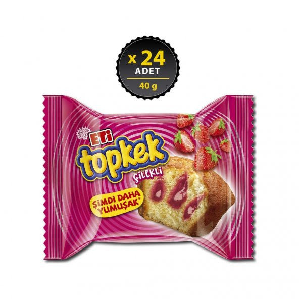 Eti Topkek Strawberry 40 Gx 24 Pieces