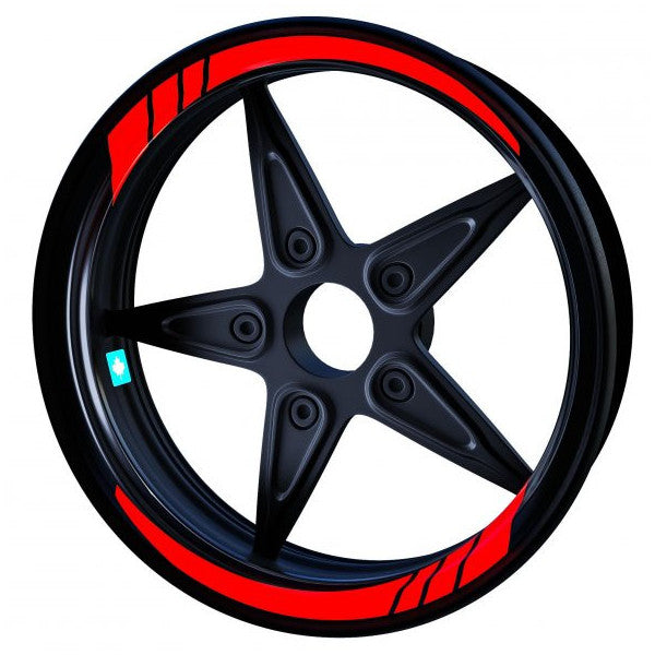 Moto GP Flag Red Inner Rim Strip Sticker Çınar Extreme