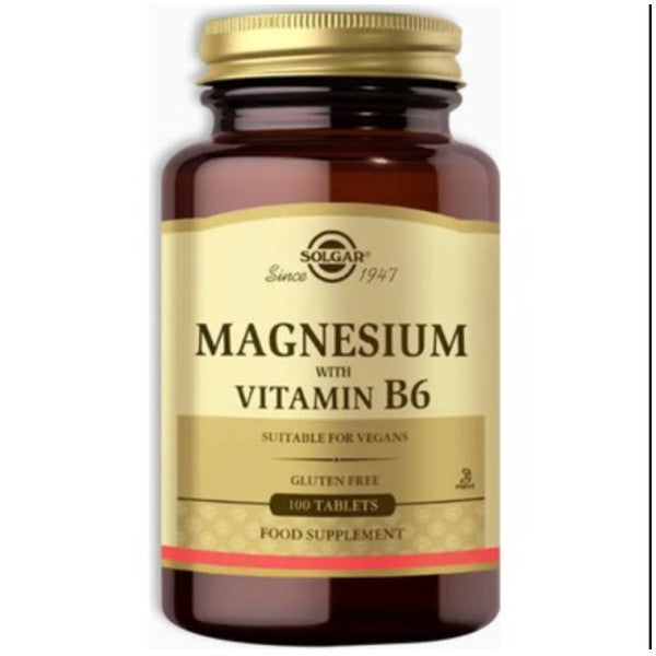 Solgar Magnesium With Vitamin B6 100 Tablets