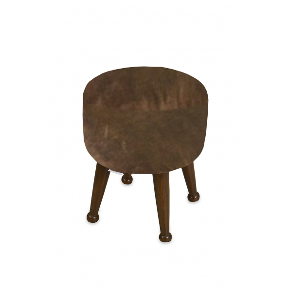 Miskin Walnut Brown Pouffe Foot End Seat Pouffe Makeup Chair Pouffe Bench Footrest Wooden Leg Pouffe