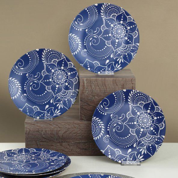 Keramika Blue Clove Serving Plate 26 Cm 6 Pieces - 18945