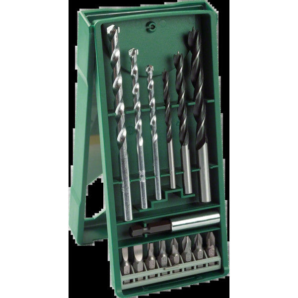 Bosch - X-Line 15 Piece Wood, Concrete Drill Bit And Screwdriver Set