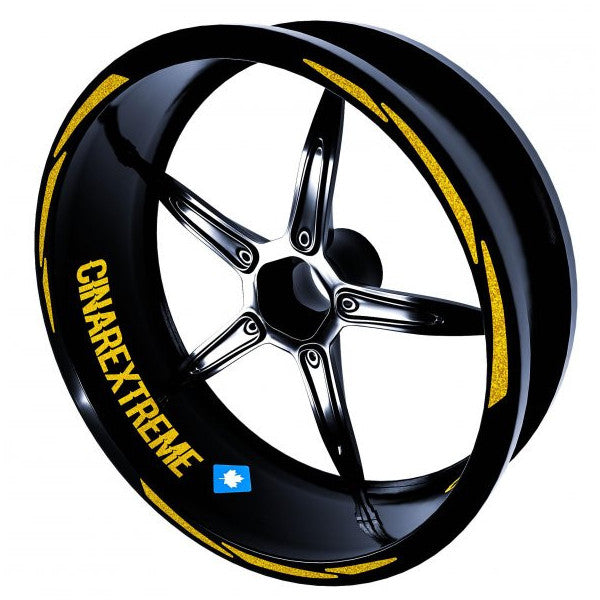 3 Piece Design Gilded Gold Rim Strip Sticker Çınar Extreme