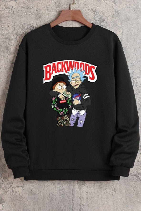 Unisex Backwoods Printed Crew Neck Sweatshirt