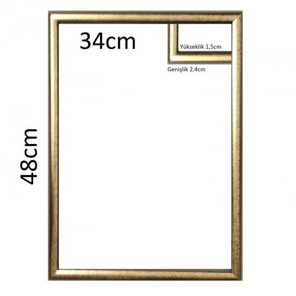 Sar Plus Herringbone Puzzle Frame For 500 Pieces Size 48Cmx34Cm Gold
