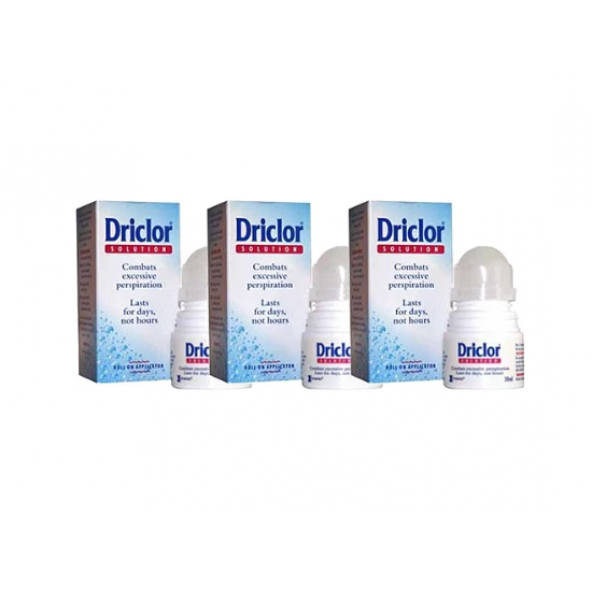 Driclor Anti Perspirant 20 Ml 3 Pieces Roll-On