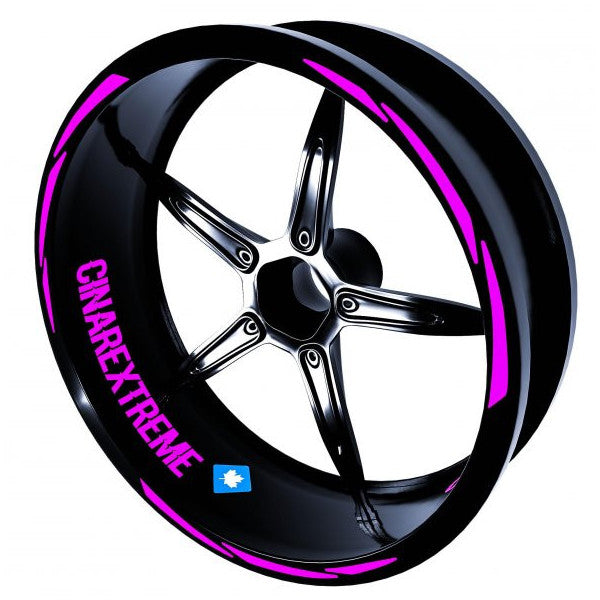 3 Piece Design Rose Pink Rim Strip Sticker Çınar Extreme