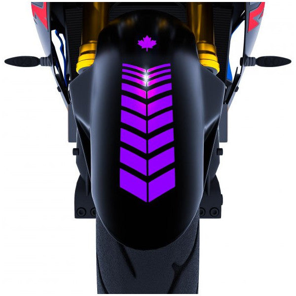 2 Pieces Sport Motorcycle Fender Eggplant Purple Helmet Sticker Çınar Extreme