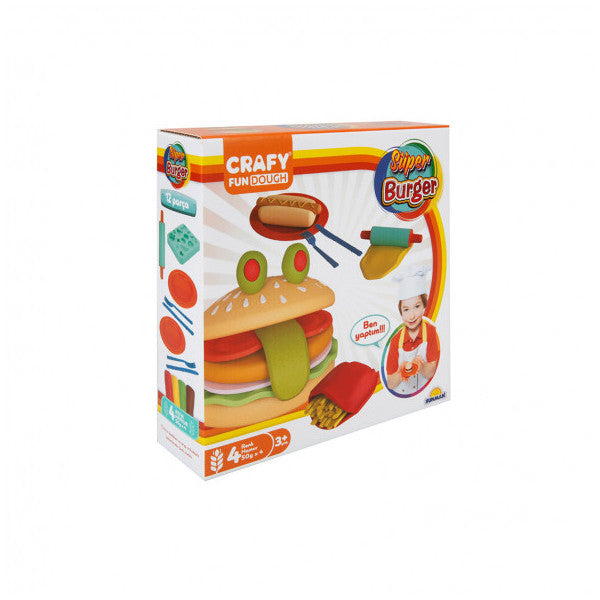 Sunman Crafy Super Hamburger Play Dough Set 200 Gr