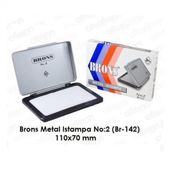 Brons Stamp Pad Metal No:2 11X7 Br-142