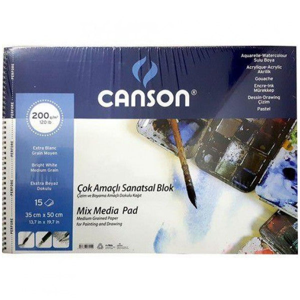 Canson Finface 1557 Painting Blocks Multi-Purpose 200 Gr 35X50 15 Sheets