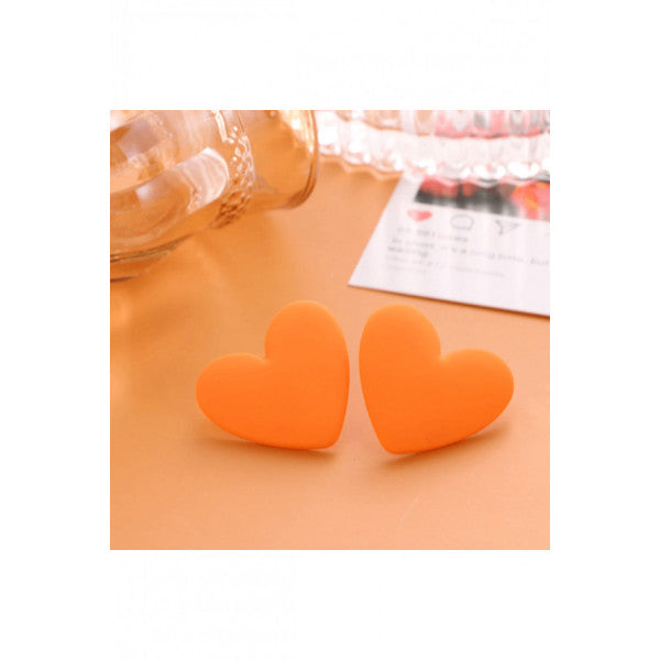 Korean Style Vintage Colorful Heart Earrings Women's Earrings