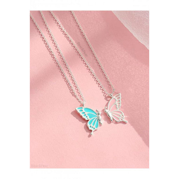 Magnetic Complementary Butterfly Wings Necklace