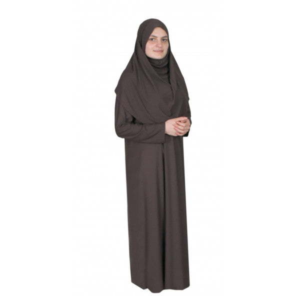 Dark Brown Non-Zipper Prayer Dress