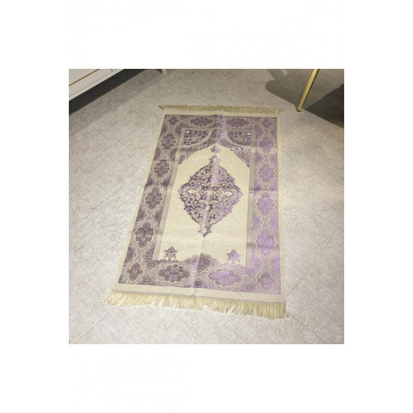 Ottoman Chenille Islamic Prayer Rug - Purple