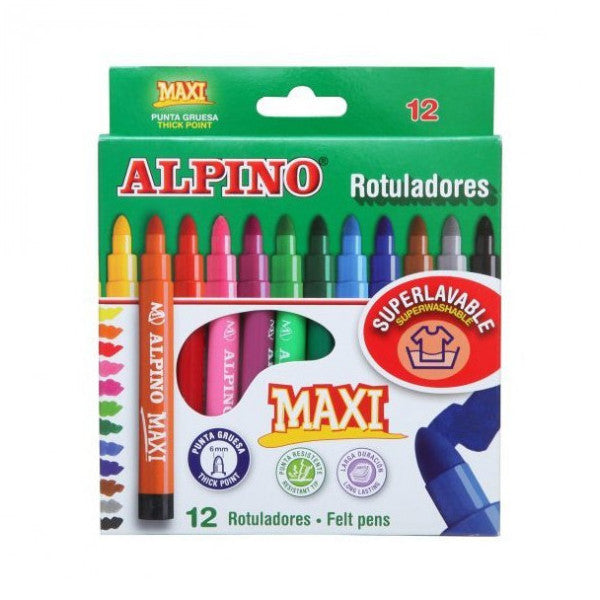 Alpino Felt Paint Pen Maxi 12 Pcs Ar000006