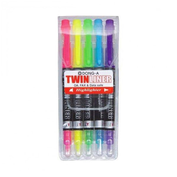 Twinliner Highlighter Mixed Color Pen Type Double-Sided 5 Li 231500