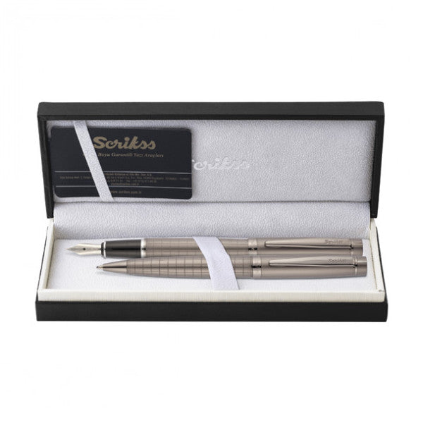 Scrikss Team Pen Fountain+Ballpoint Carbon Gray 38