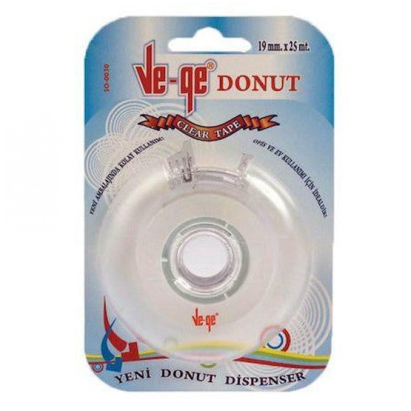 Ve-Ge Cellophane Tape Donut Tape Machine 19X25 Transparent