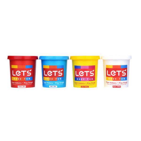 Lets Play Dough Antibacterial 4 Colors 600 Gr L-8340